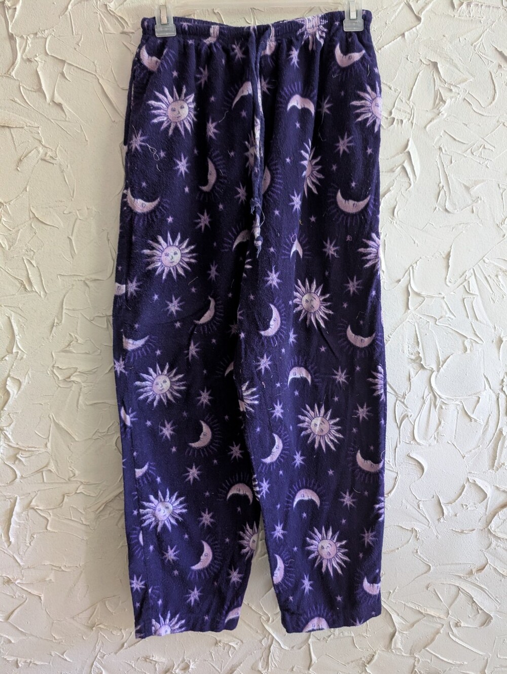 Purple Moon & Sun Celestial Fleece Pajama Pants Size Small